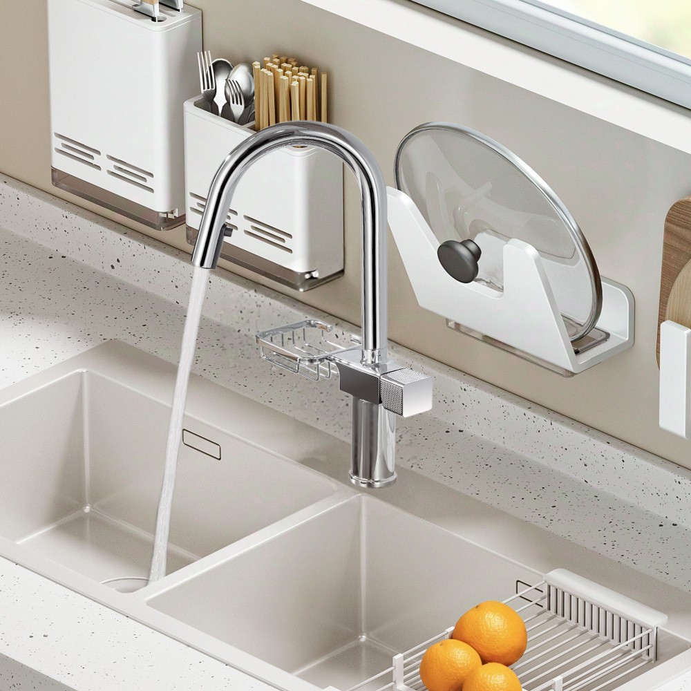High Arc Pull Down Kitchen Faucet Single Hole Stainless Steel Modern Sink