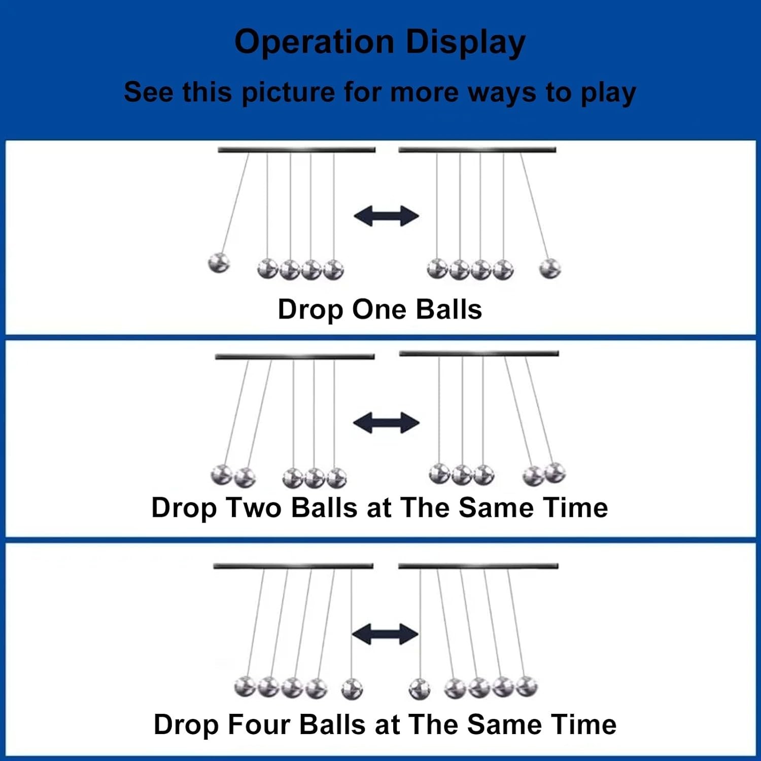 Bolas de equilibrio Newton Cradle Bolas de oscilación de péndulo