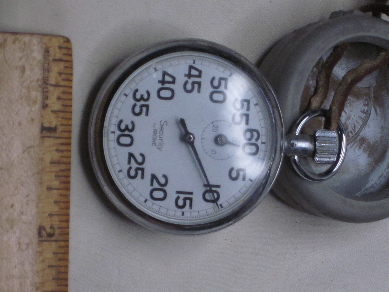 vintage Security by RACINE stopwatch timer stop watch w/ rubber case
