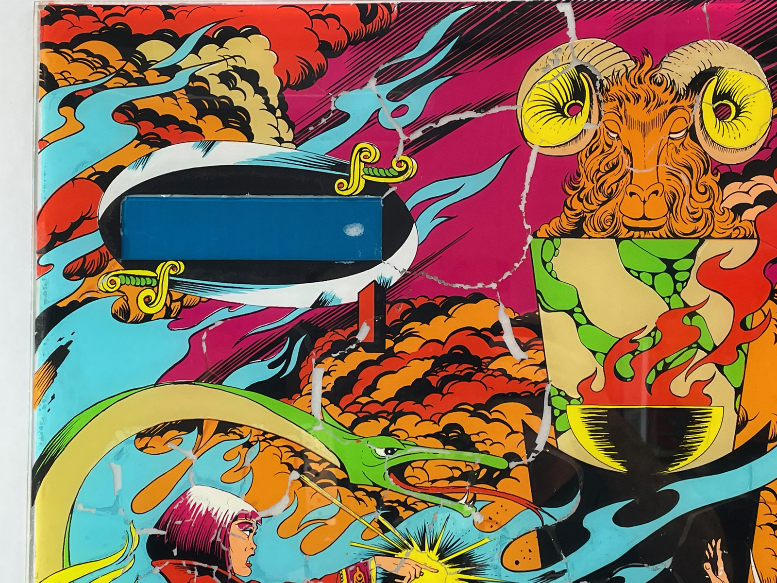Gottlieb Sinbad Pinball Machine Game Backglass ORIGINAL