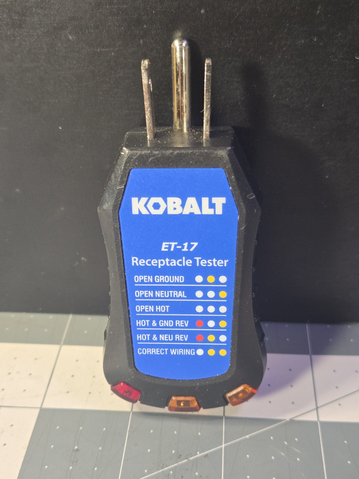 Kobalt Tools Electric Receptacle Tester GFCI ET-18 E354983 EUC- Tested.