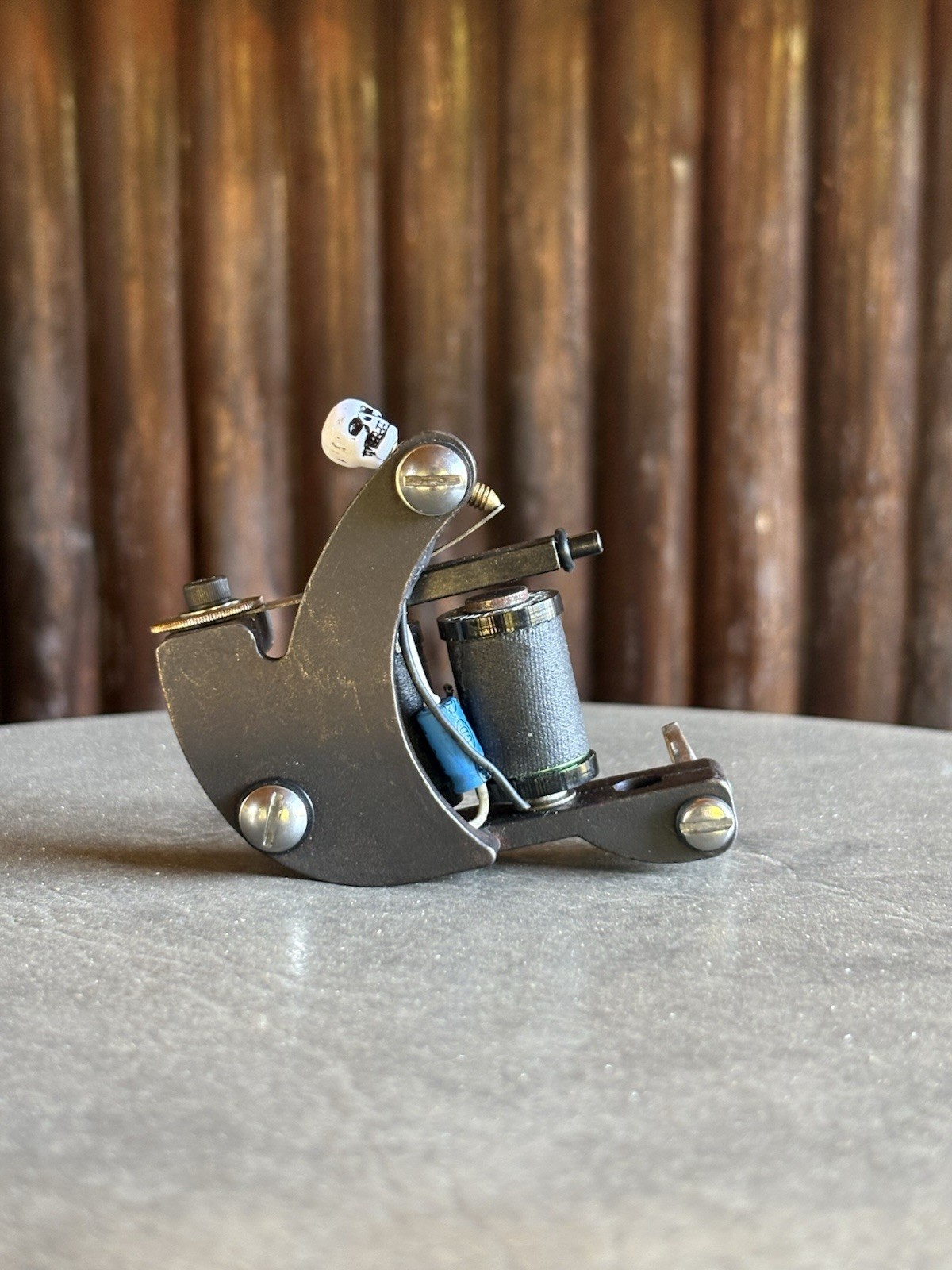 Custom Walker Vintage Style Tattoo Machine Black Stamped Washers On Coils