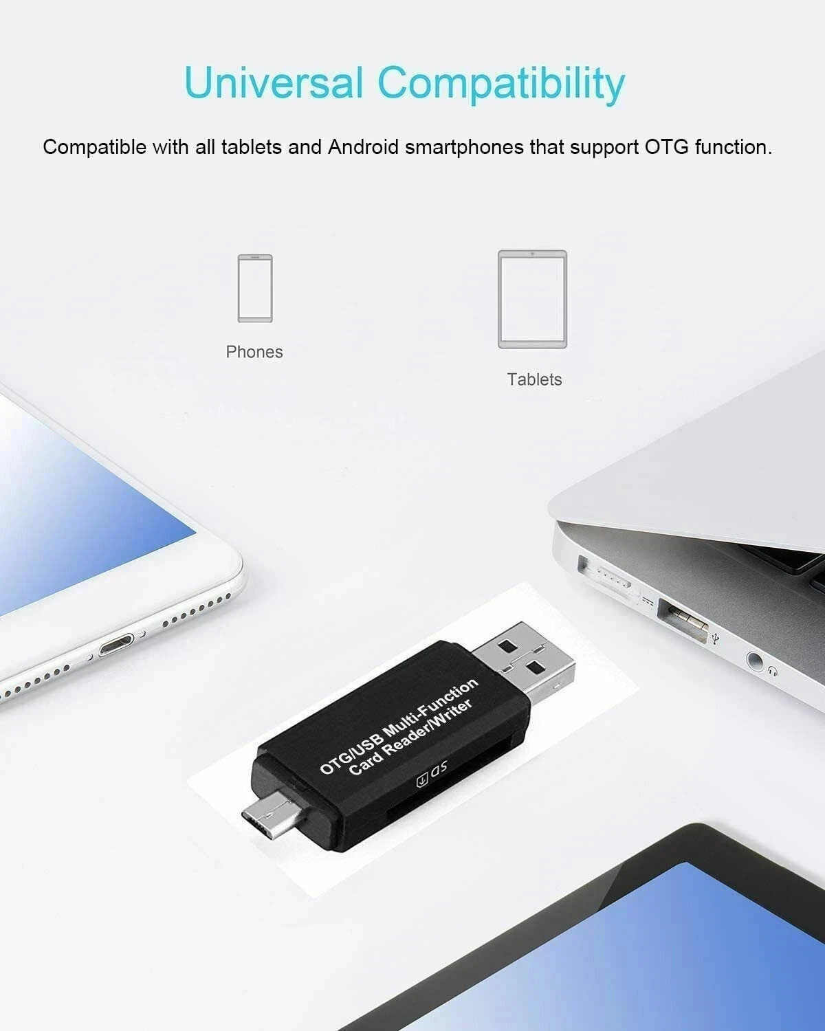 Card Reader USB 3.0 Type C Micro SD TF OTG Smart Memory Adapter Laptop Computer