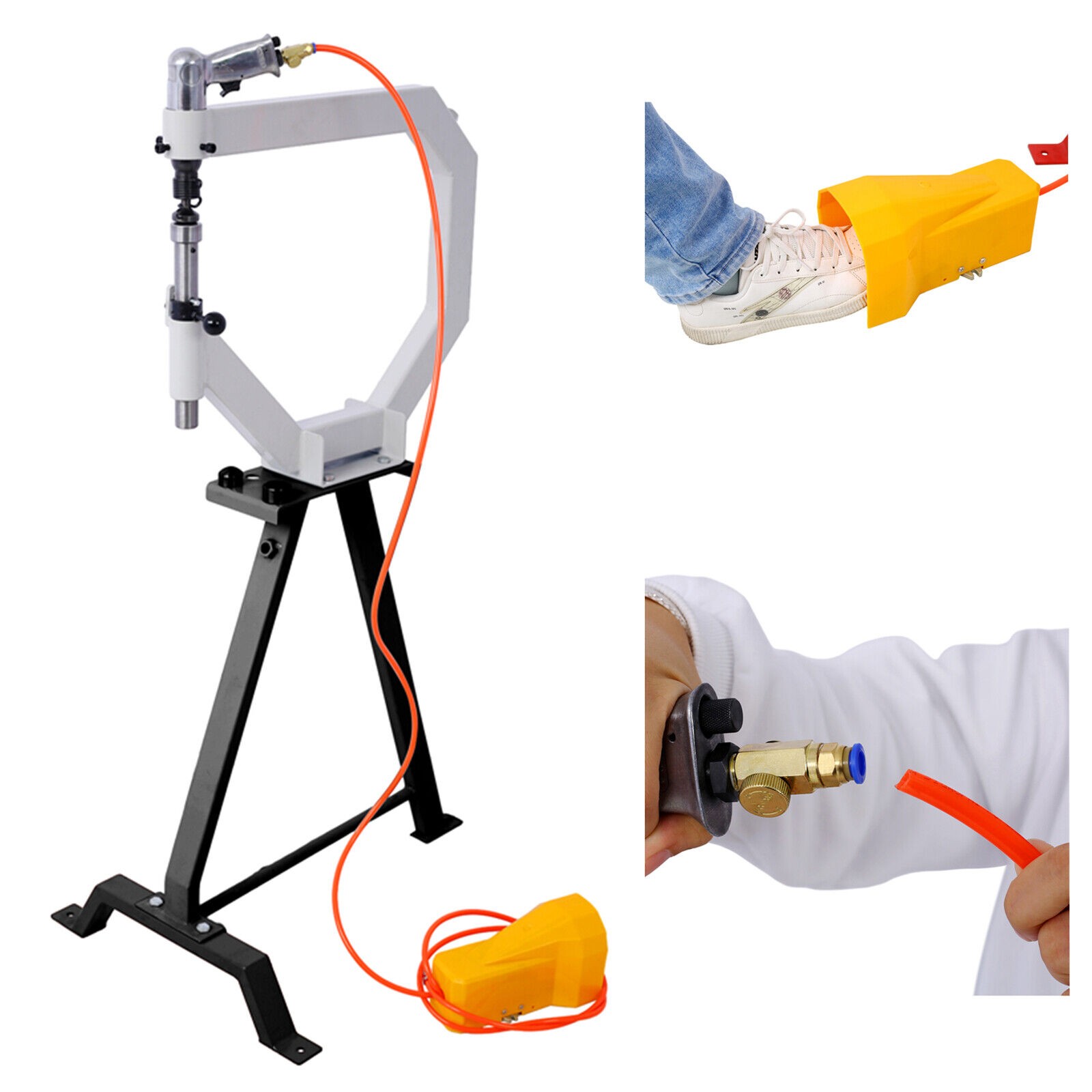 Pneumatic Planishing Hammer 19.6" Throat Power Hammer Blacksmithing &Steel Stand