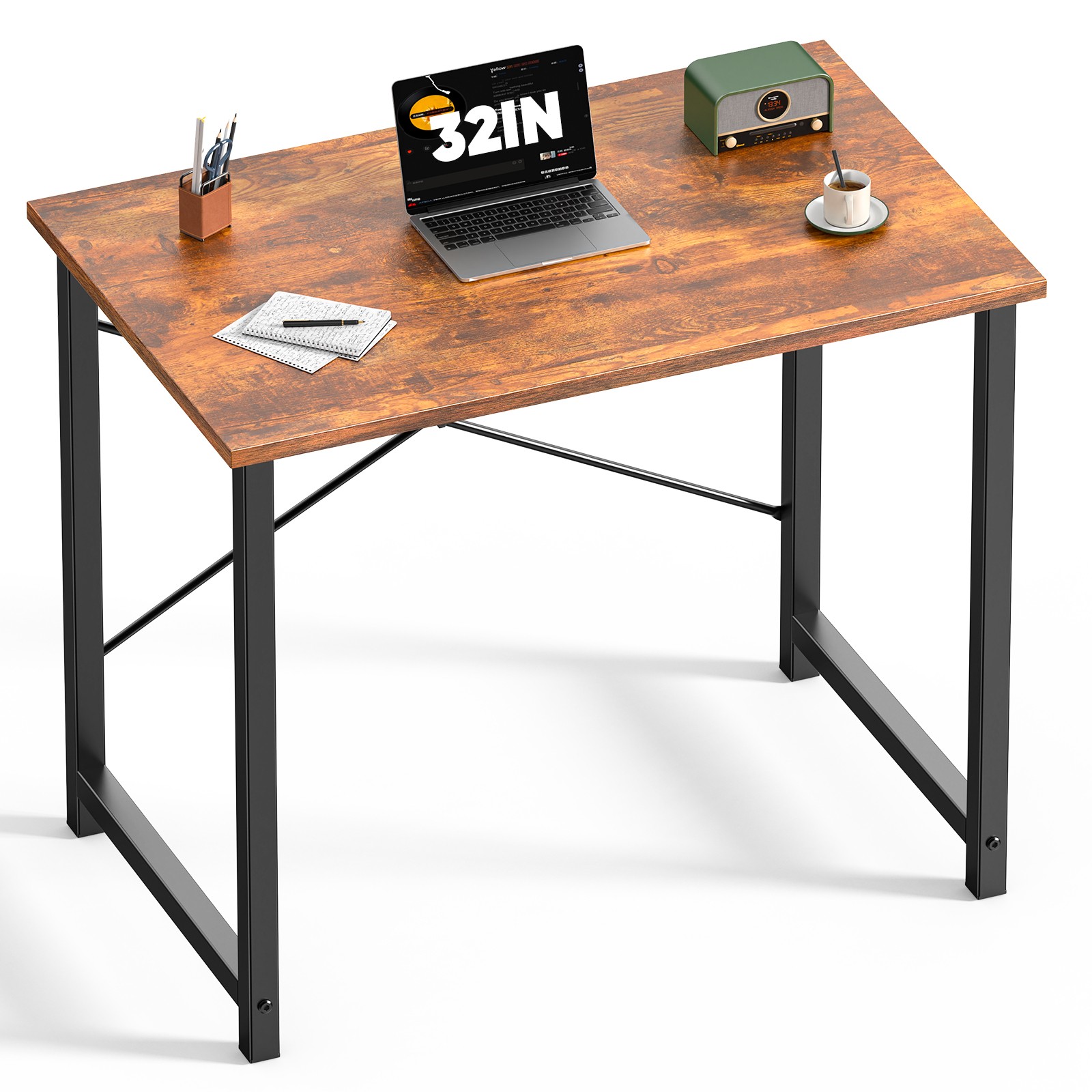 Office Writing Computer Desk with Storage Bag and Hooks - 40/47/55/63inch Size