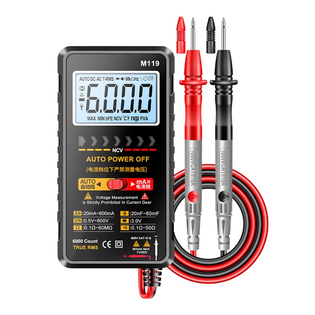 M119 6000 Count Digital Meter with Flashlight for Convenience During Testing