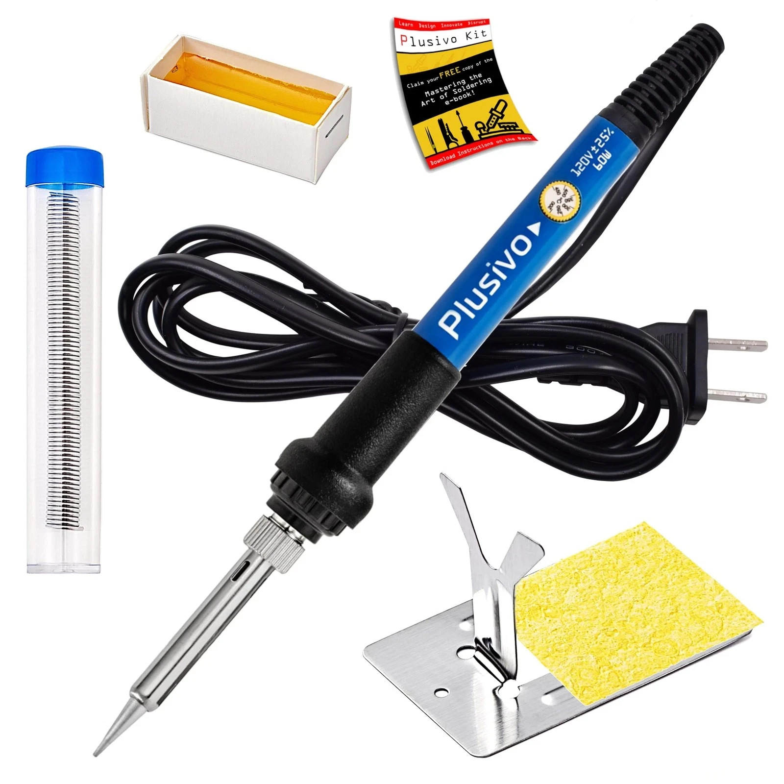 Soldering Iron Kit 60W Adjustable Temperature 5-in-1 Electronics Repair Kit, ...