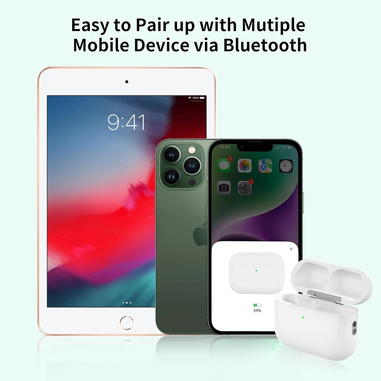 Wireless Charging Case Compatible with Airpods Pro 3: Replacement Charger Case W