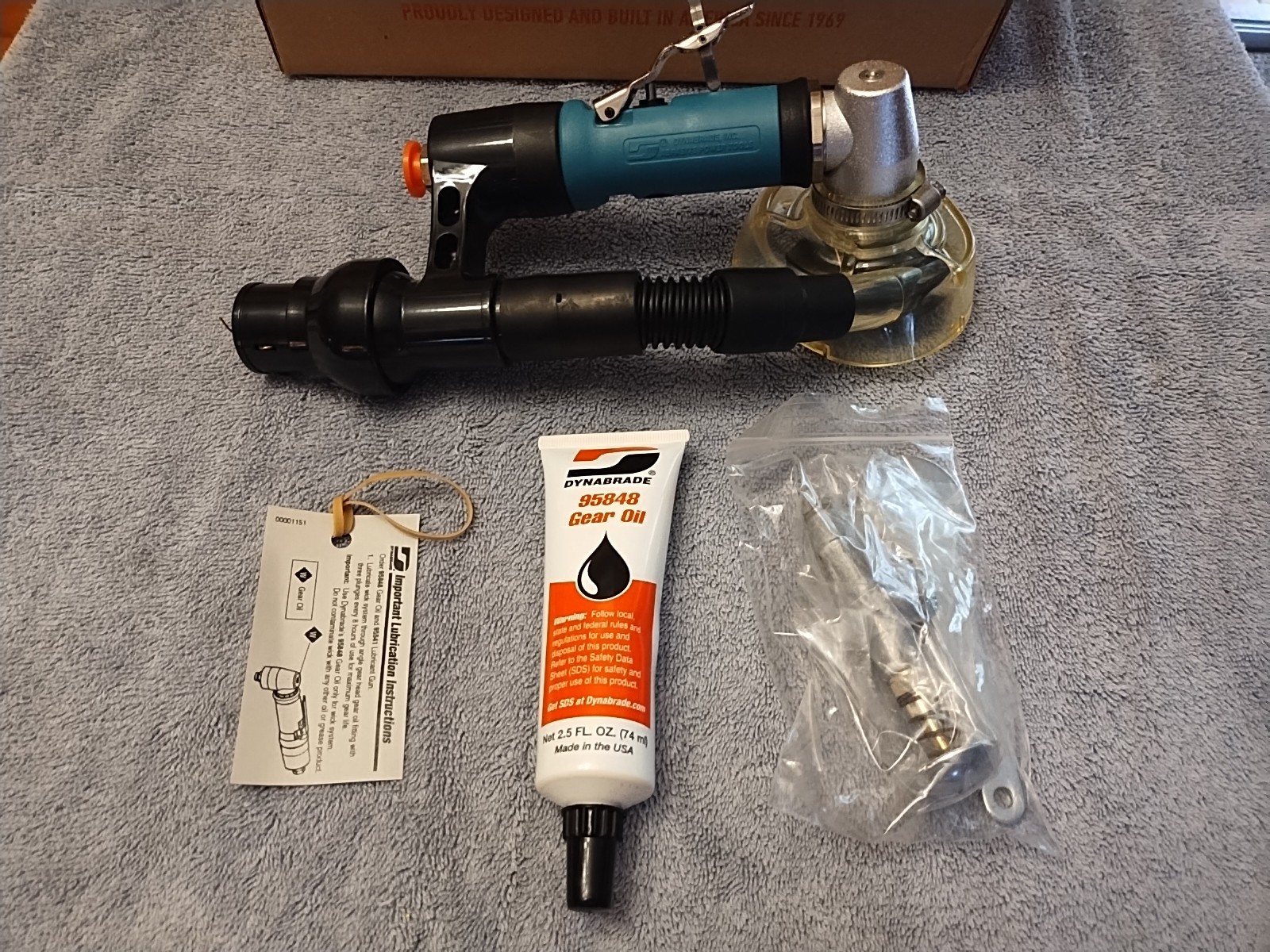 Dynabrade 50211 3" Right Angle Disc Sander .4 HP 15,000 RPM Rear Vacuum