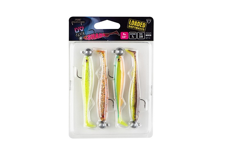 FOX Rage Slick Shad LOADED Lures - ULTRA UV Mixed Colour Pack