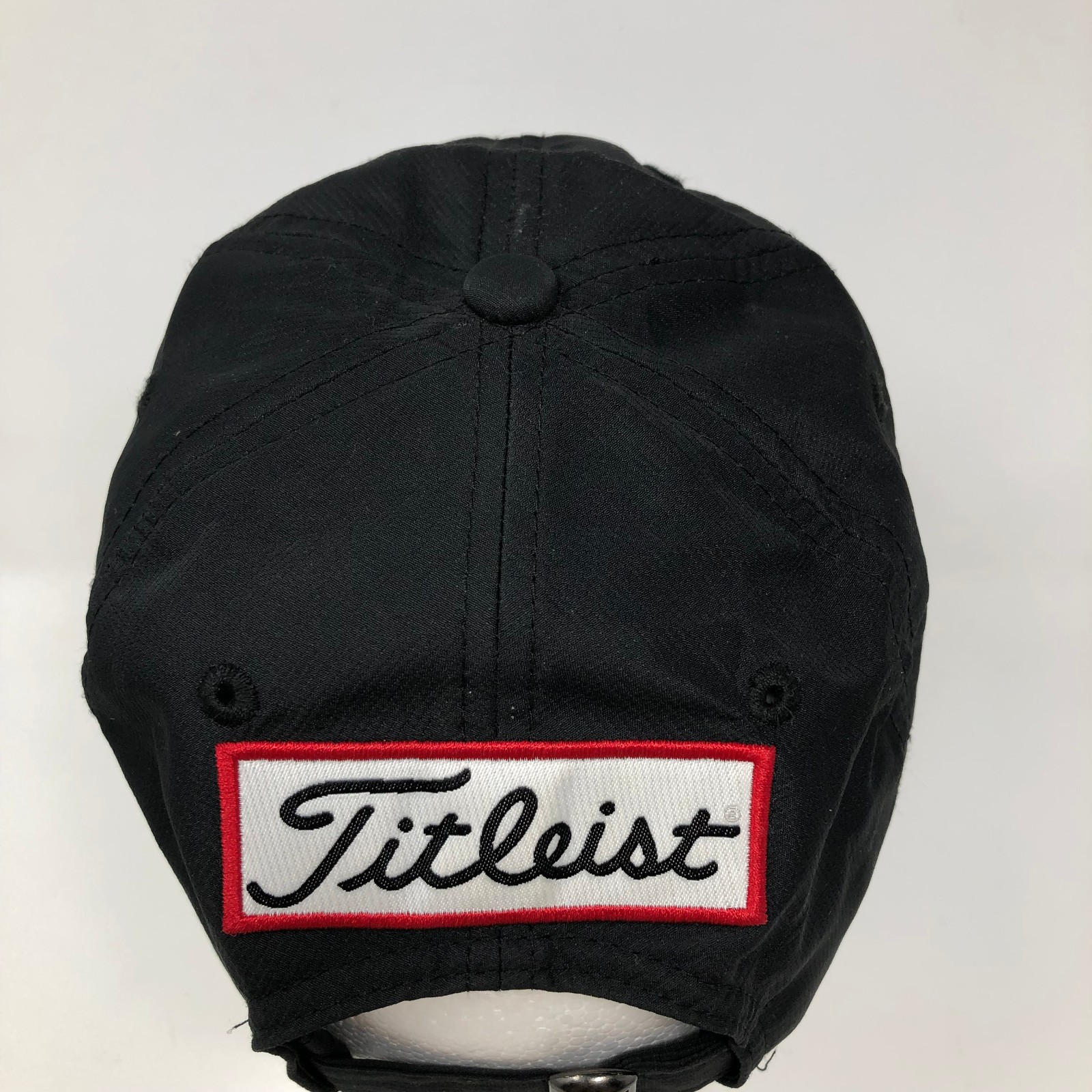 Titleist Performance Pro V1 FJ Logo Black White Adjustable Golf Hat EXCELLENT