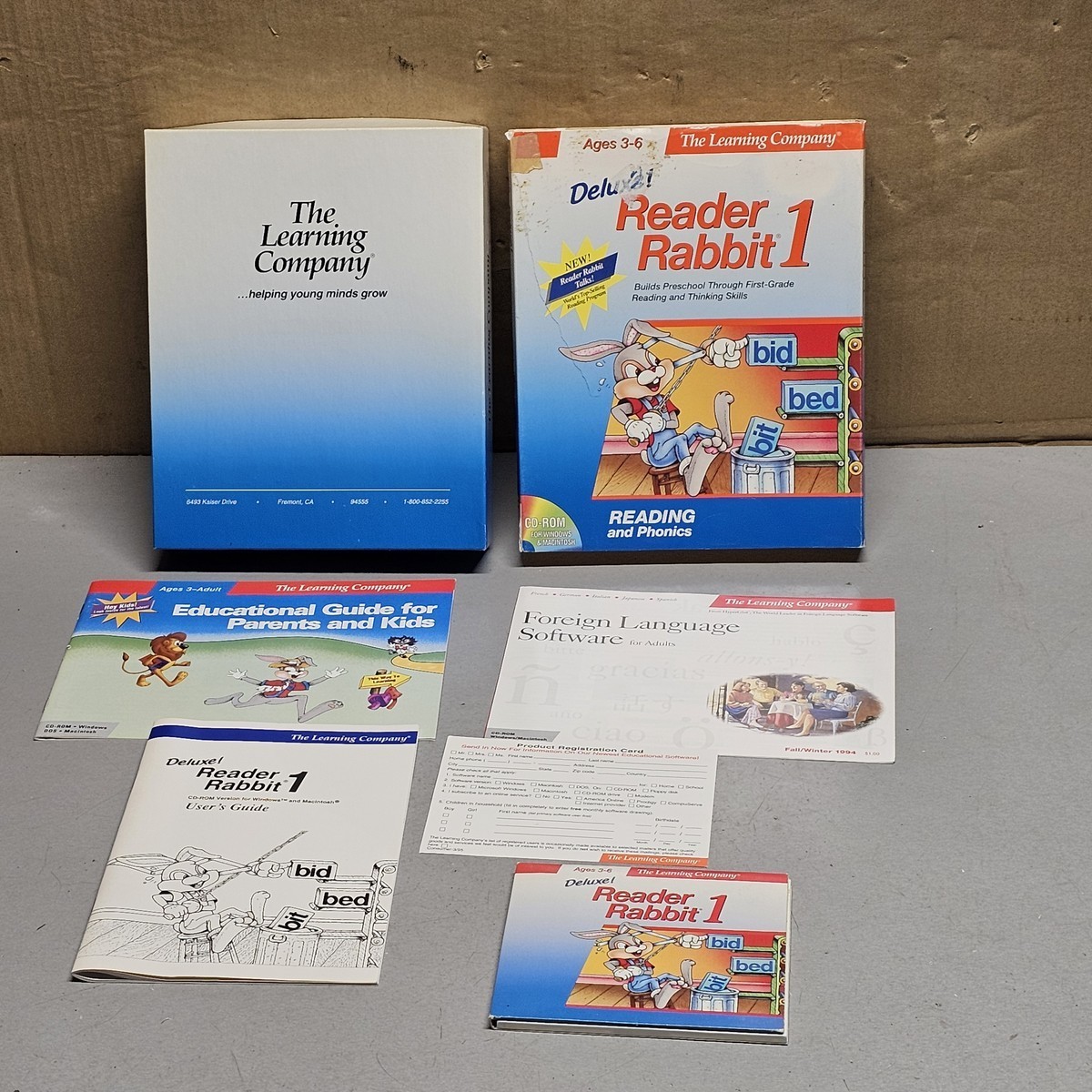 The Learning Company Reader Rabbit 1 Deluxe CD-ROM Complete w/ Manuals