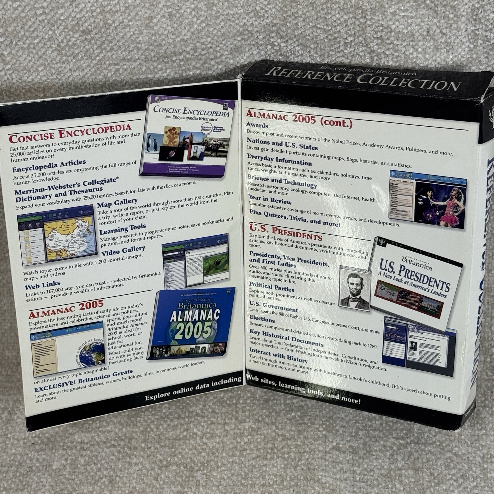 Encyclopedia Britannica Reference Collection 2005 PC CD-ROM Software Set