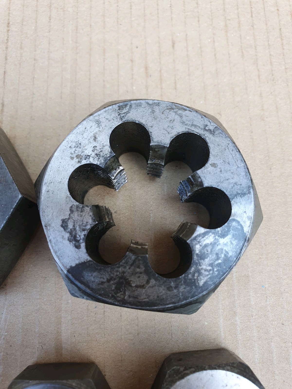 Vintage Hexagonal Rethreading Dies Imperial Measurements