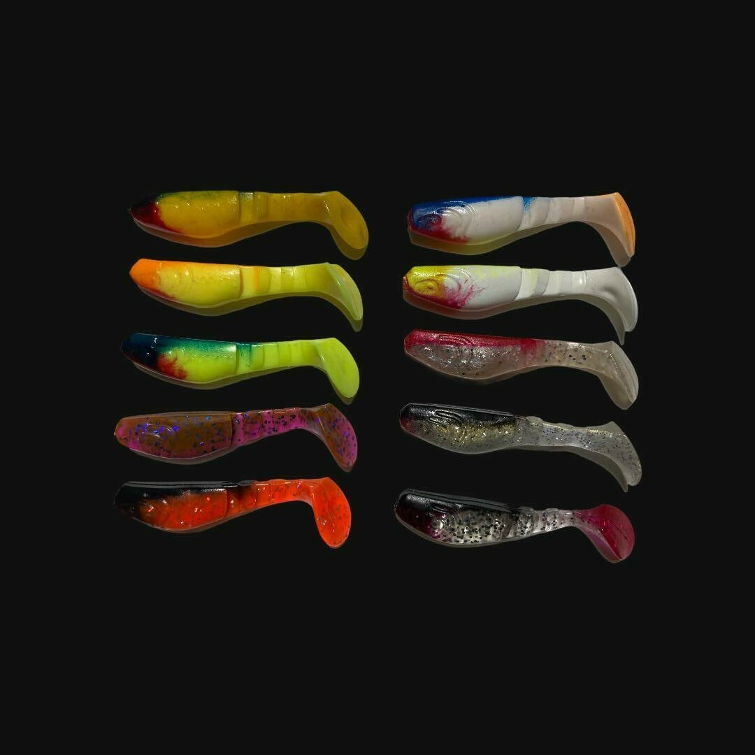 relax kopyto 3"(7,5cm)V set of 10 lures.pike,perch,zander.,lure,jig,vmc,hto,cast