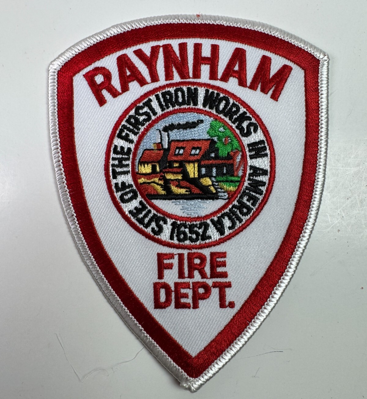 Raynham Fire Massachusetts First Iron Works in America Patch G1