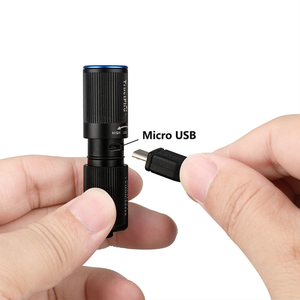 TrustFire Mini2s Keyring Mini Rechargeable LED Flashlight Torch Waterproof US