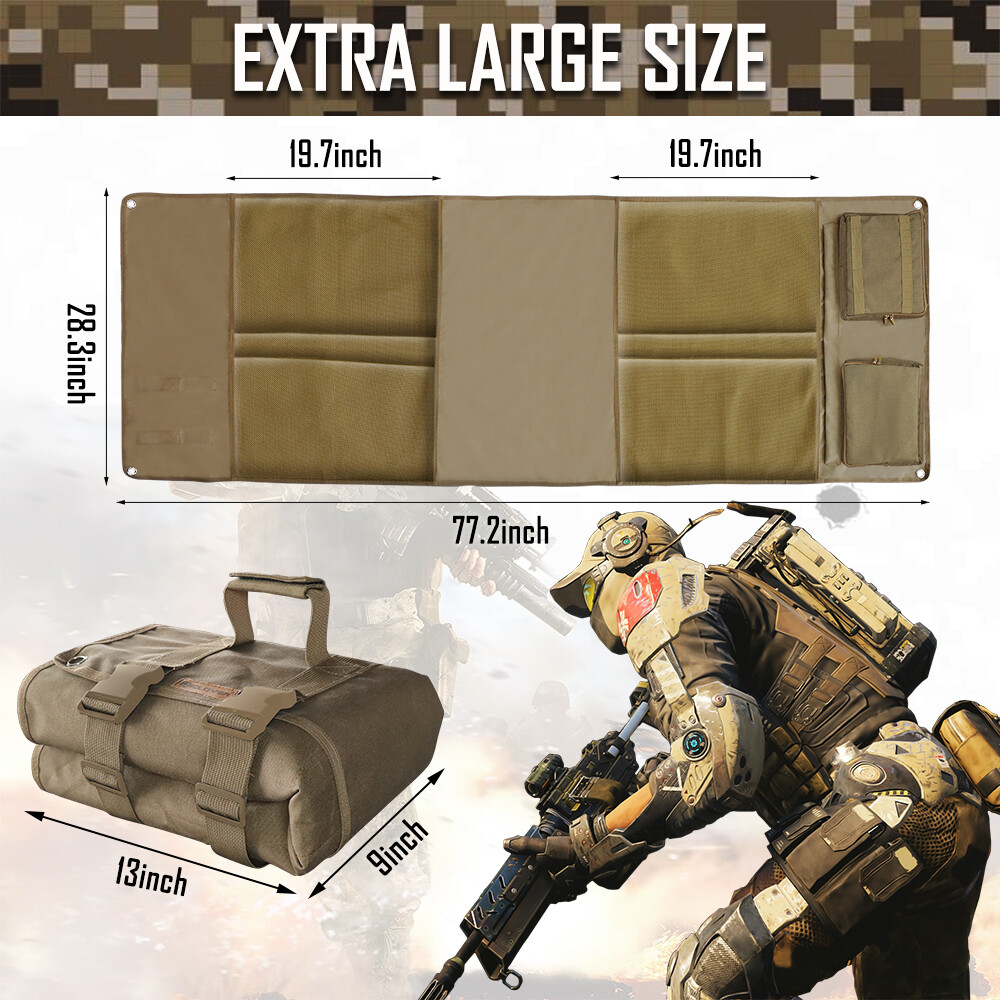 Portable Tactical Shooting Mat Waterproof Non-Slip Roll-up Shooter Range Pad