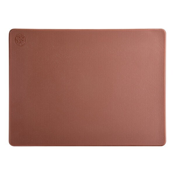 24" x 18" x 1/2" Brown Polyethylene Cutting Board - NSF Listed and BPA Free