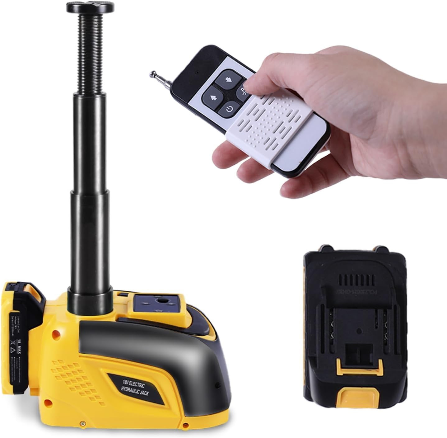 Electric Car Jack Hydraulic Cordless Remote Control 5 Ton 18V Automatic Small Po