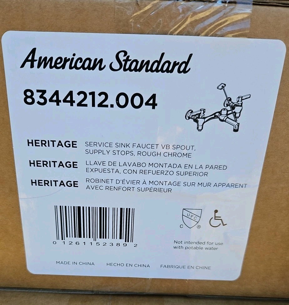 American Standard 8344.212.004 Wall Mounted Bridge Service Sink