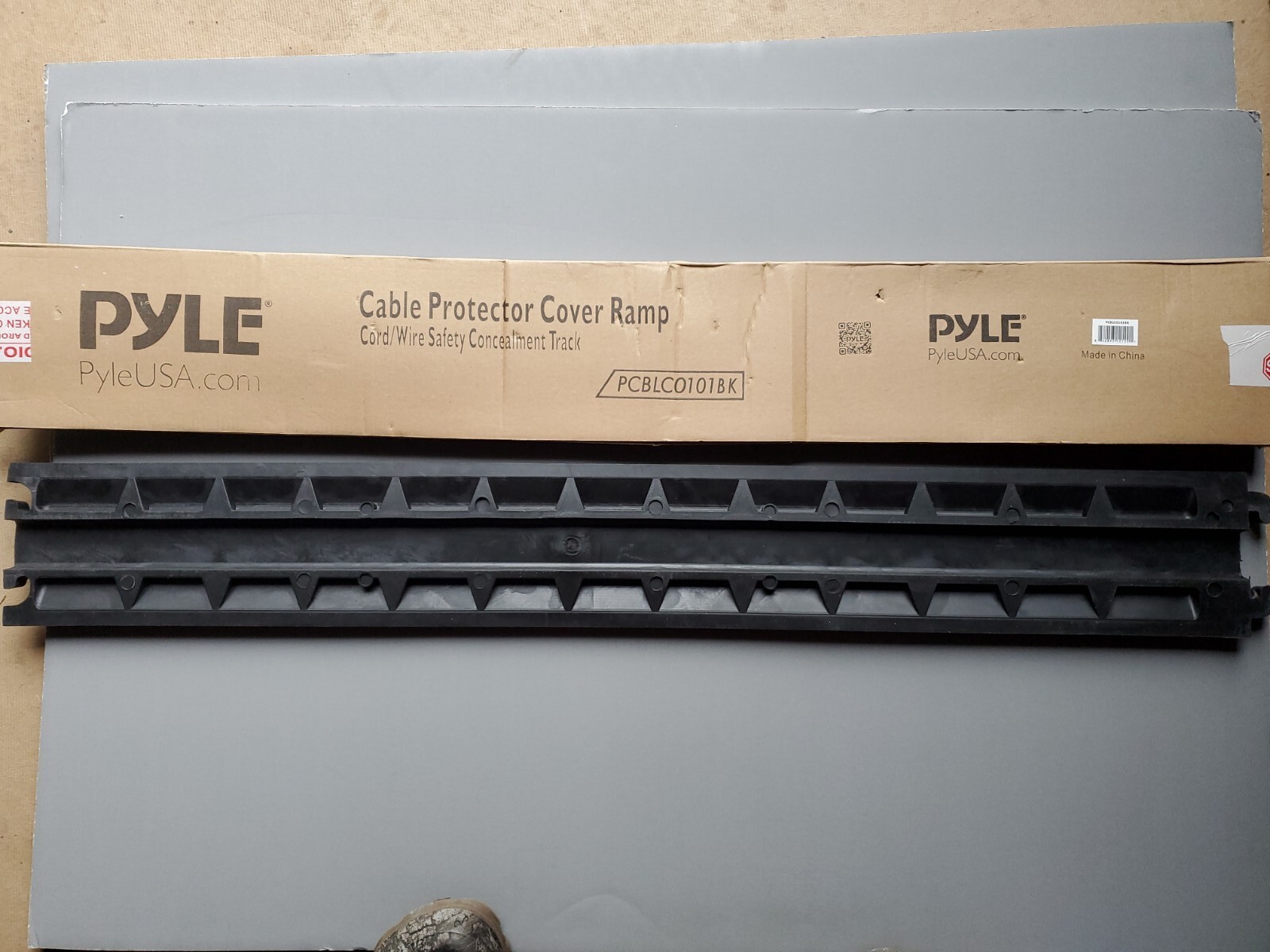 Pyle Cable Protector Cover Ramp - Cord/Wire Safety Concealment Track