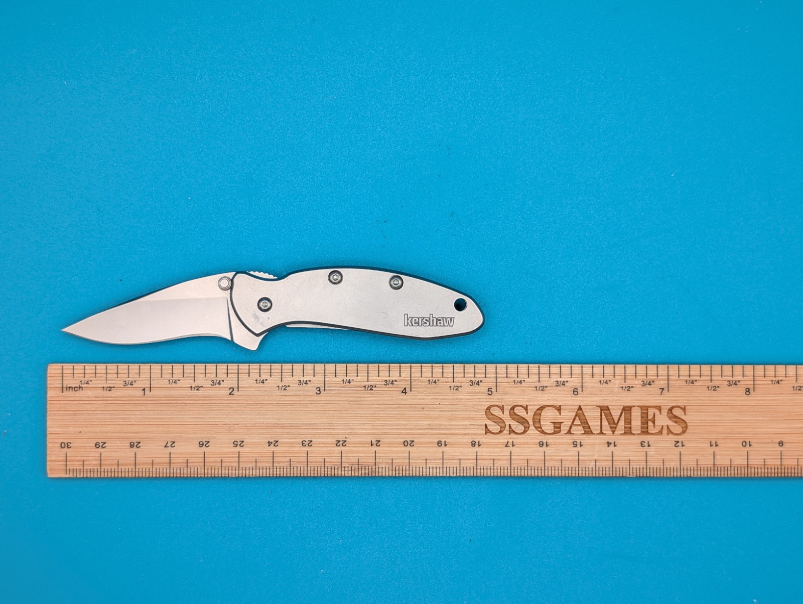 1600 Kershaw Chive Assisted Open Plain Edge Frame Lock Folding Pocket Knife!