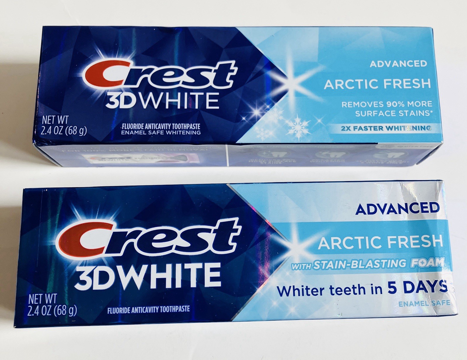 (2) Crest 3D White Advanced Arctic Fresh Toothpaste 2.4 oz Each