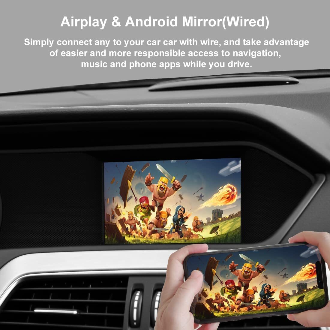 Wireless Carplay Android Auto Upgrade For Benz NTG 4.0 A/B/C/E GLA GLK SLK