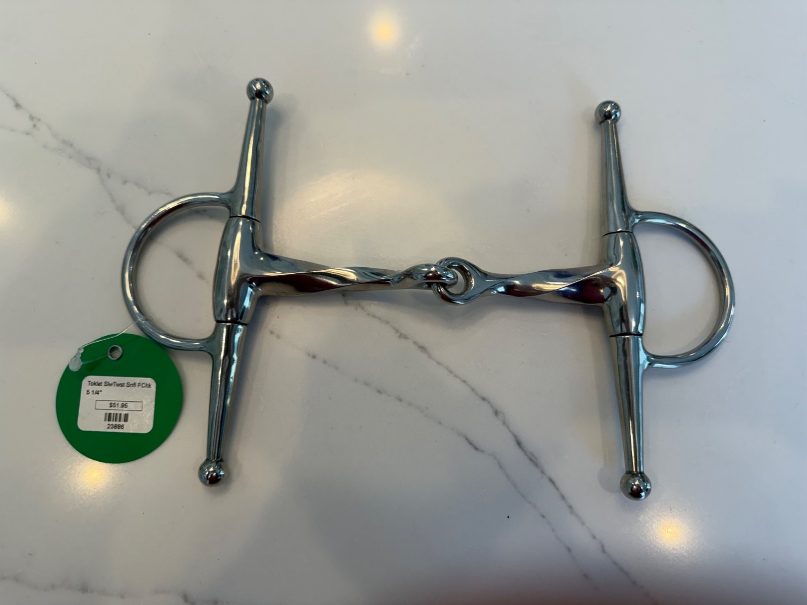 Toklat Slow Twist Snaffle Full Cheek Bit  5 1/4"