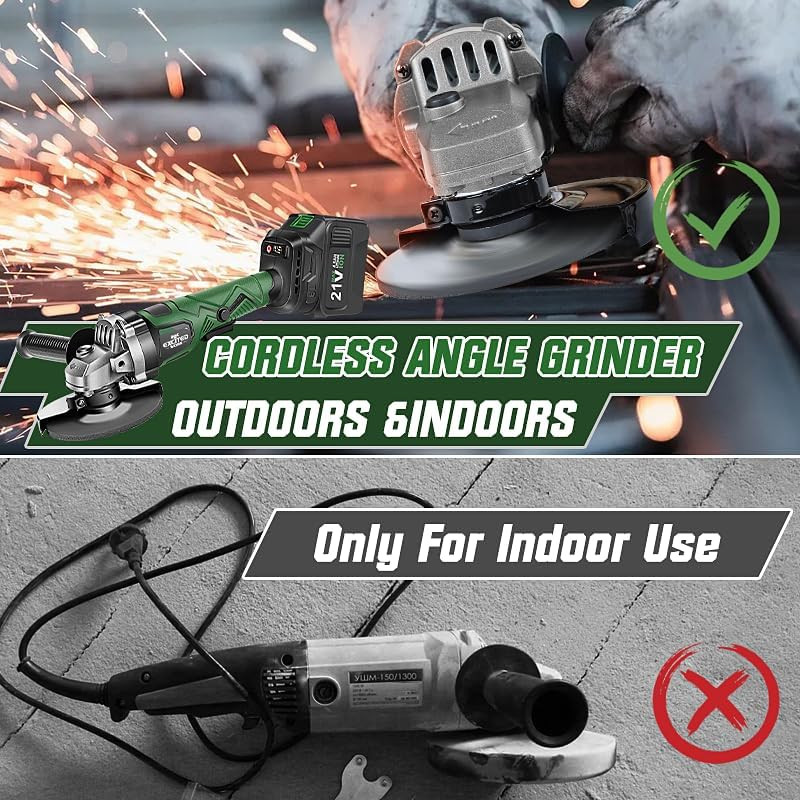 Brushless Angle Grinder, 20V 5-Inch Cordless Power Tool | Includes 2 X 4.5Ah Bat