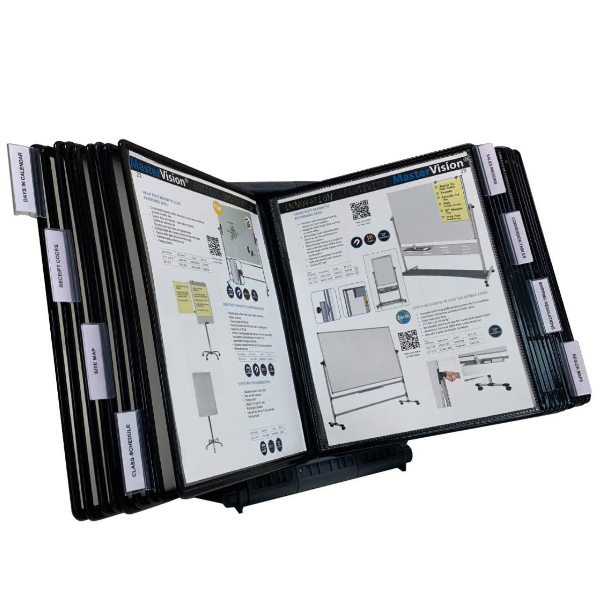 Ultimate Office Adjustaview 20-Pocket Desk Reference Organizer Easy-Load
