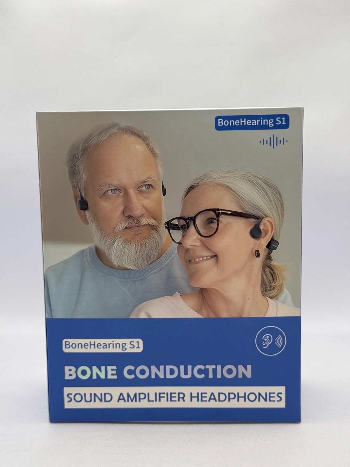 BoneHearing S1 Bone Conduction Bluetooth Headphones Sound Amplifier Black