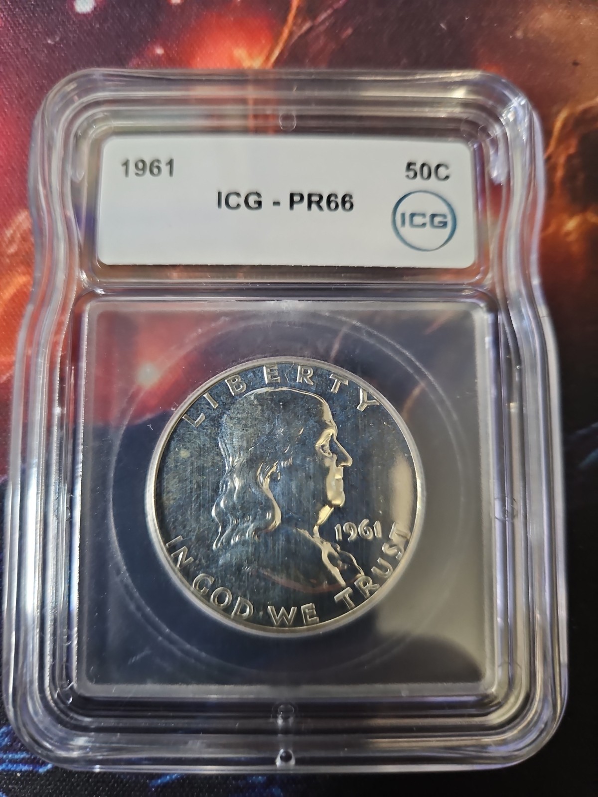 1961 Proof Franklin Half Dollar ICG Graded PR66