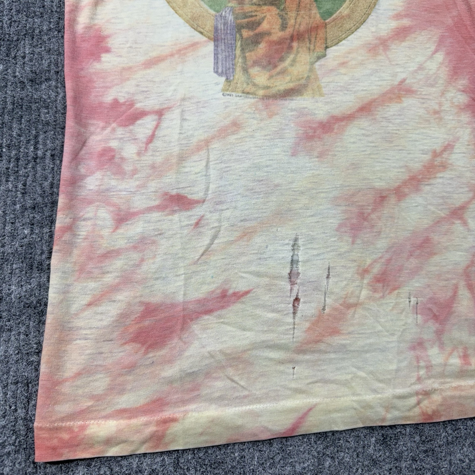 Vintage 87’ Grateful Dead Mens S/M Shirt ‘Blues For Allah’ Single Stitch Tie Dye