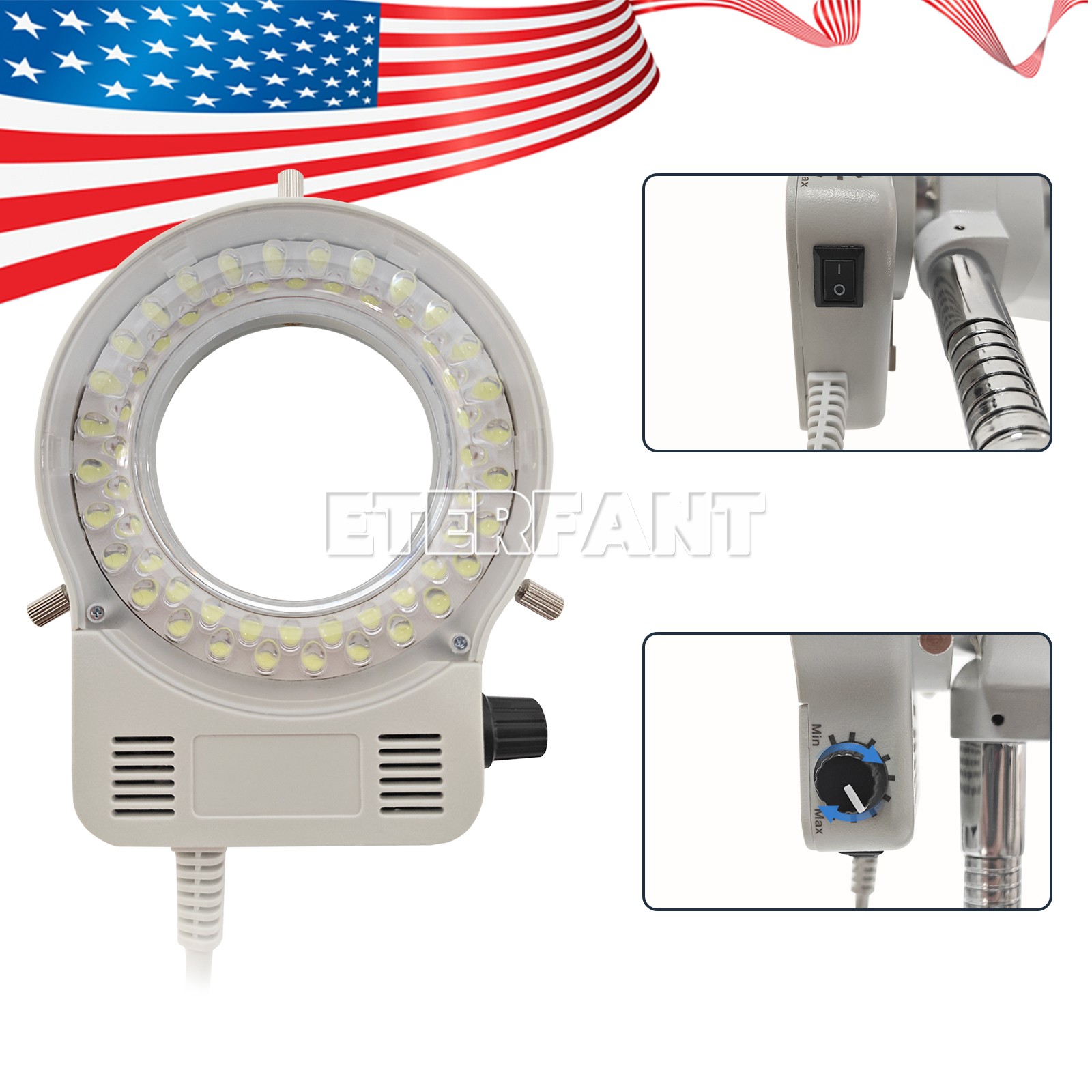 10X 360° Rotation Adjustable Binocular Stereo Microscope for Dental Lab Workshop