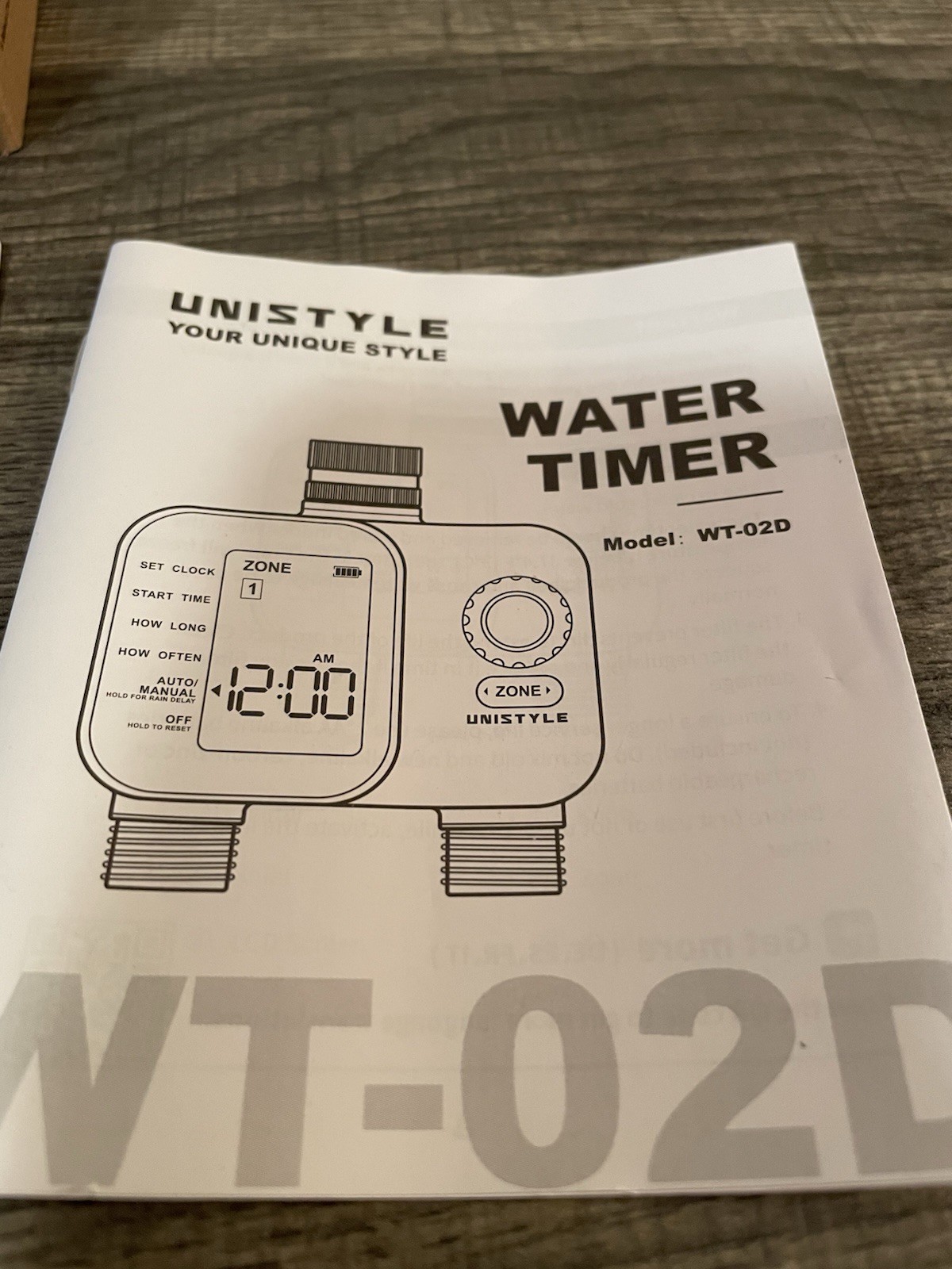 UNISTYLE WT-02D 2-Zone Digital Tap/Hose Water Timer, 2 Outlets