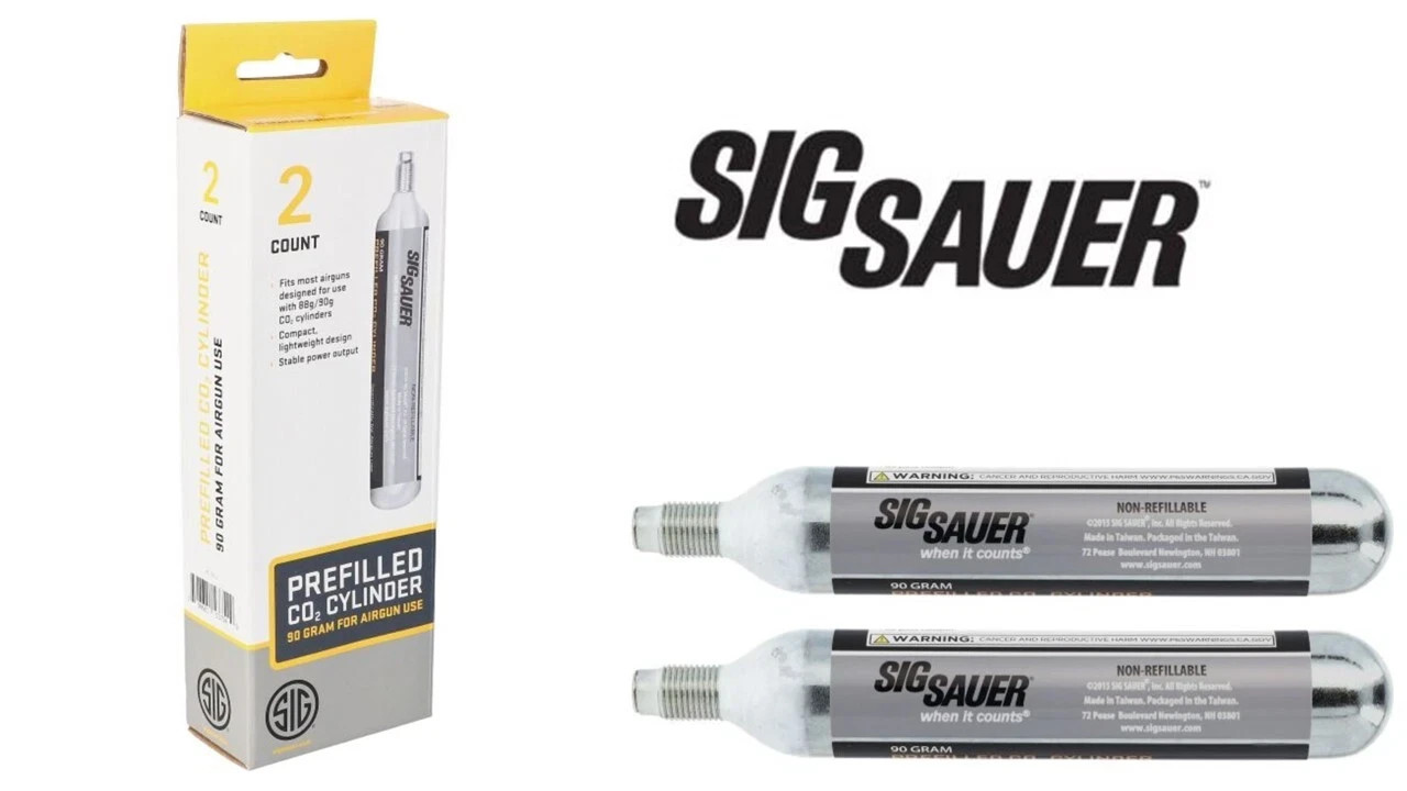 Sig Sauer CO2 Prefilled Cartridge 90 Gram - Two Count Pack - AC-90-2