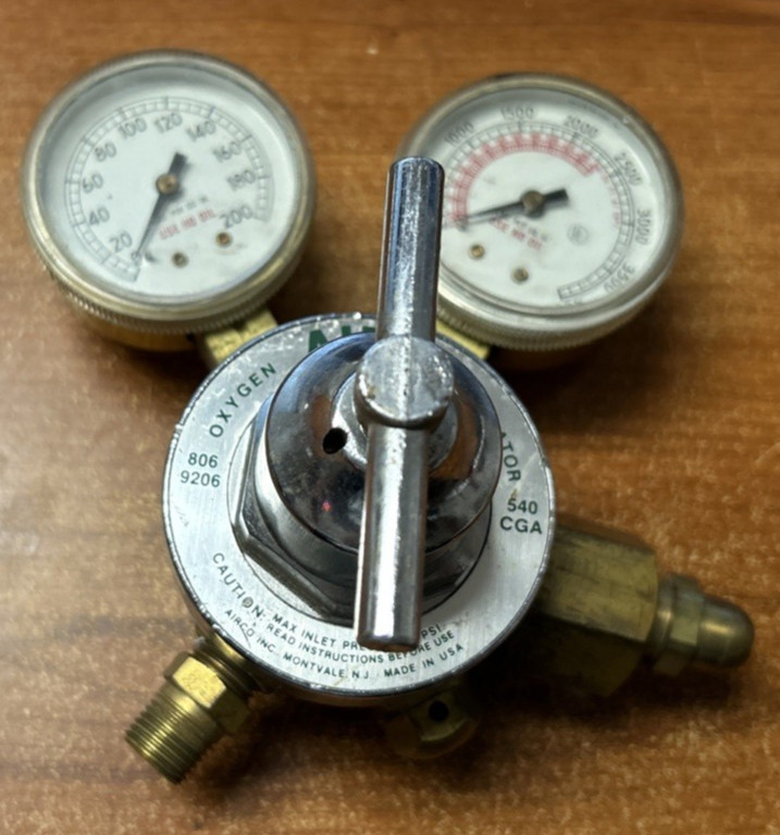 Airco OXYGEN Regulator 806 9206 GAS REGULATOR VALVE BLENDER 540 CGA