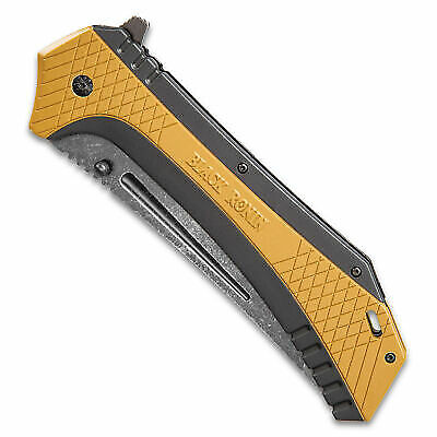 12" Huge Assisted Opening Folding Pocket Knife Stonewashed with Pocket Clip
