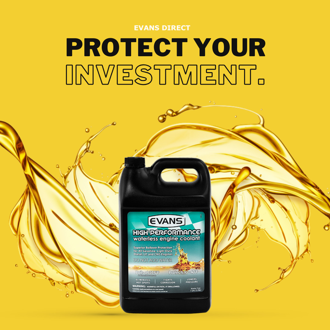 Evans High Performance Waterless Coolant EC53001 with Warning Sticker