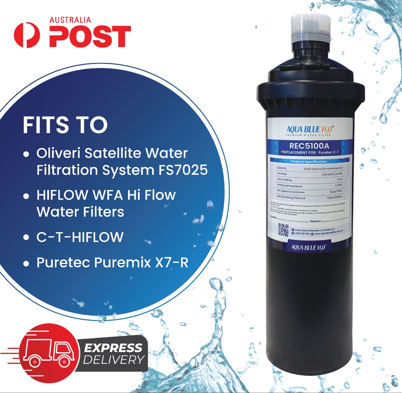 Oliveri fs5050  Filtration System Replacement Cartridge for Harsh Water