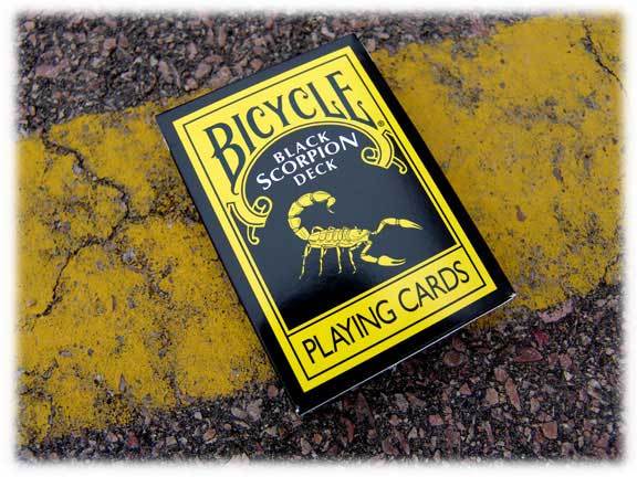 SVENGALI BLACK SCORPION BICYCLE TRICK DECK OF PLAYING CARDS GAFF MAGIC FORCE