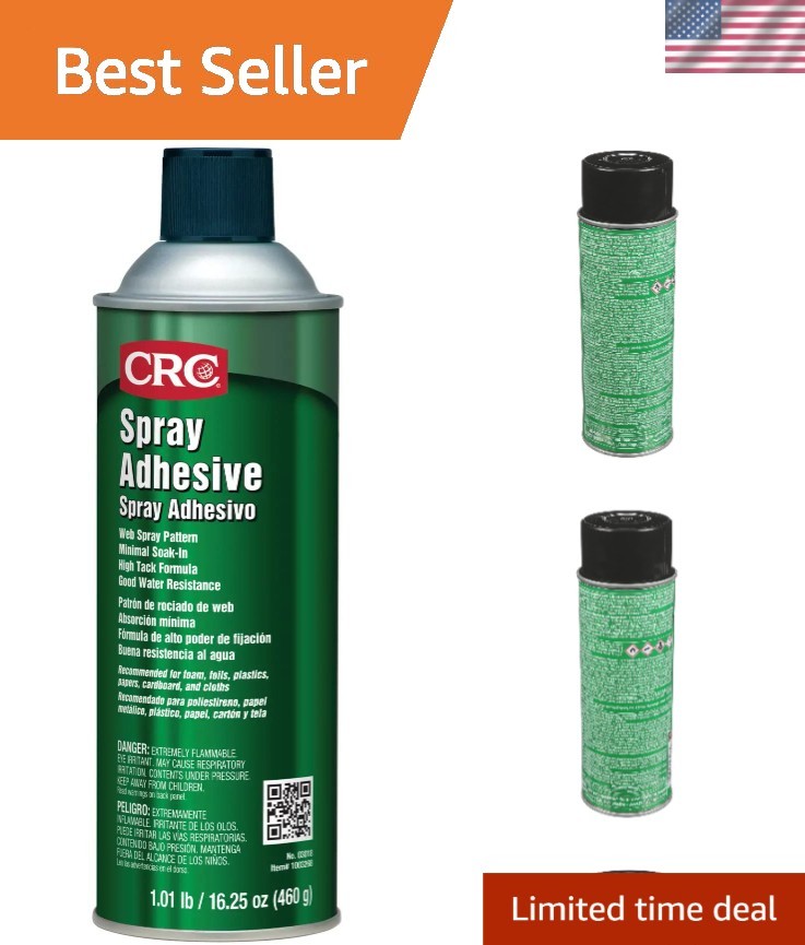 Spray Adhesive 16.25oz Water-Resistant High Tack Glue for Crafts Repairs