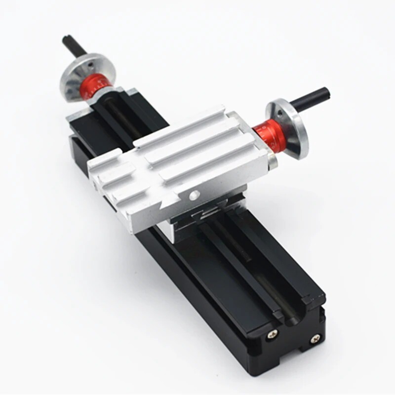 Miniature Lathe Cross Slide Small Worktable Adjustable Hand-Crank Slide