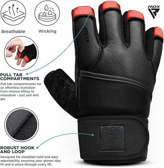 Weight Lifting Gloves by RDX, Gym, Training, Lifting, Gloves for Bodybuilding
