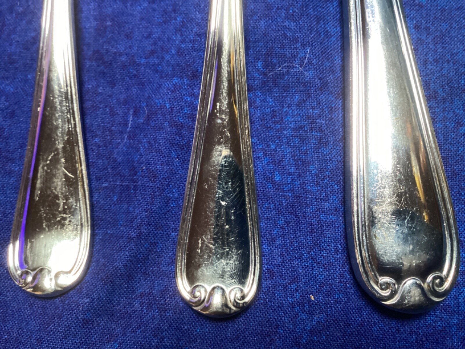 3 Reed & Barton COLBY Stainless Flatware • dinner / tea spoon, fork, knife