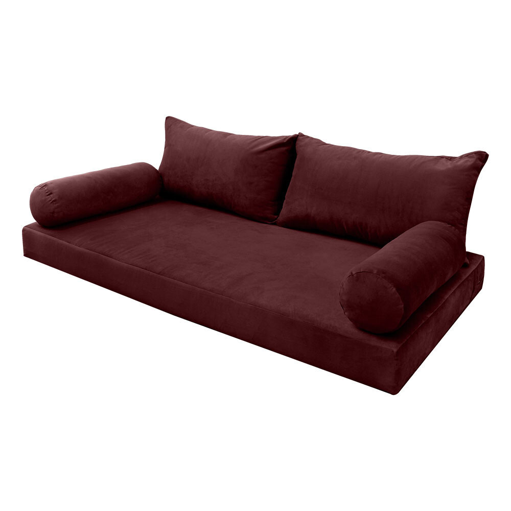 SLIPCOVER ONLY S.V2 Velvet Indoor Daybed Mattress Pillow KnifeEdge Twin-XL AD368