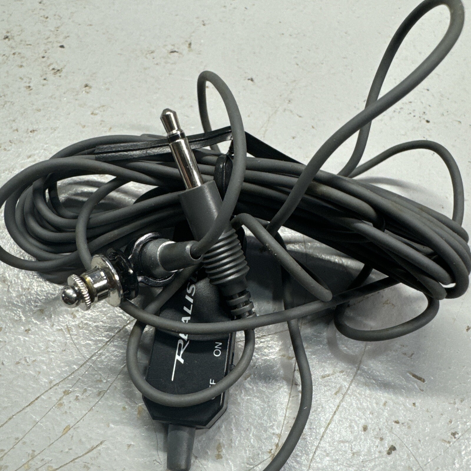 Realistic Electret Tie Pin Microphone #33-1063 & Splitter New Old Stock - NO BOX