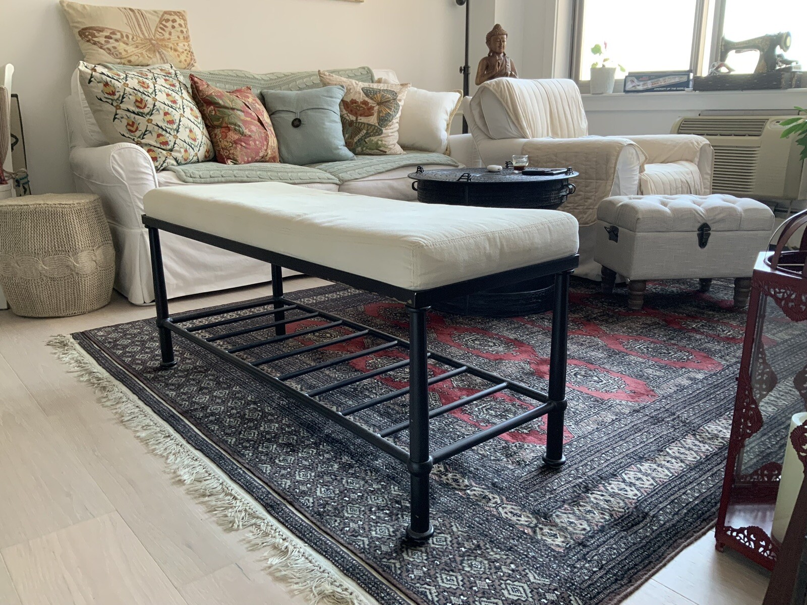 Pottery Barn Metal Bench